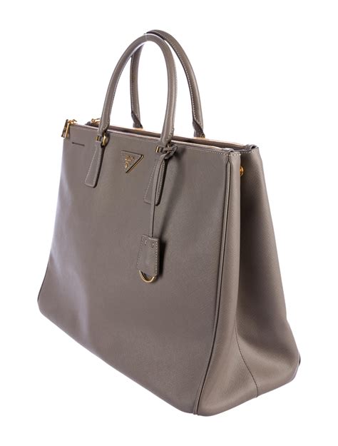 prada saffiano large galleria double zip tote|PRADA Saffiano Large Galleria Double Zip Tote Granito.